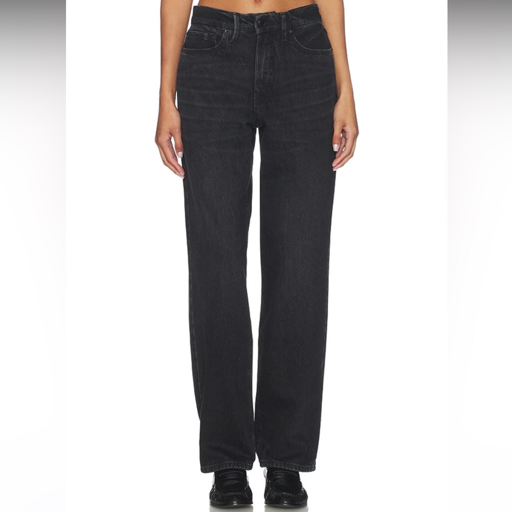 NWT Good American Black 90s Relaxed Jeans